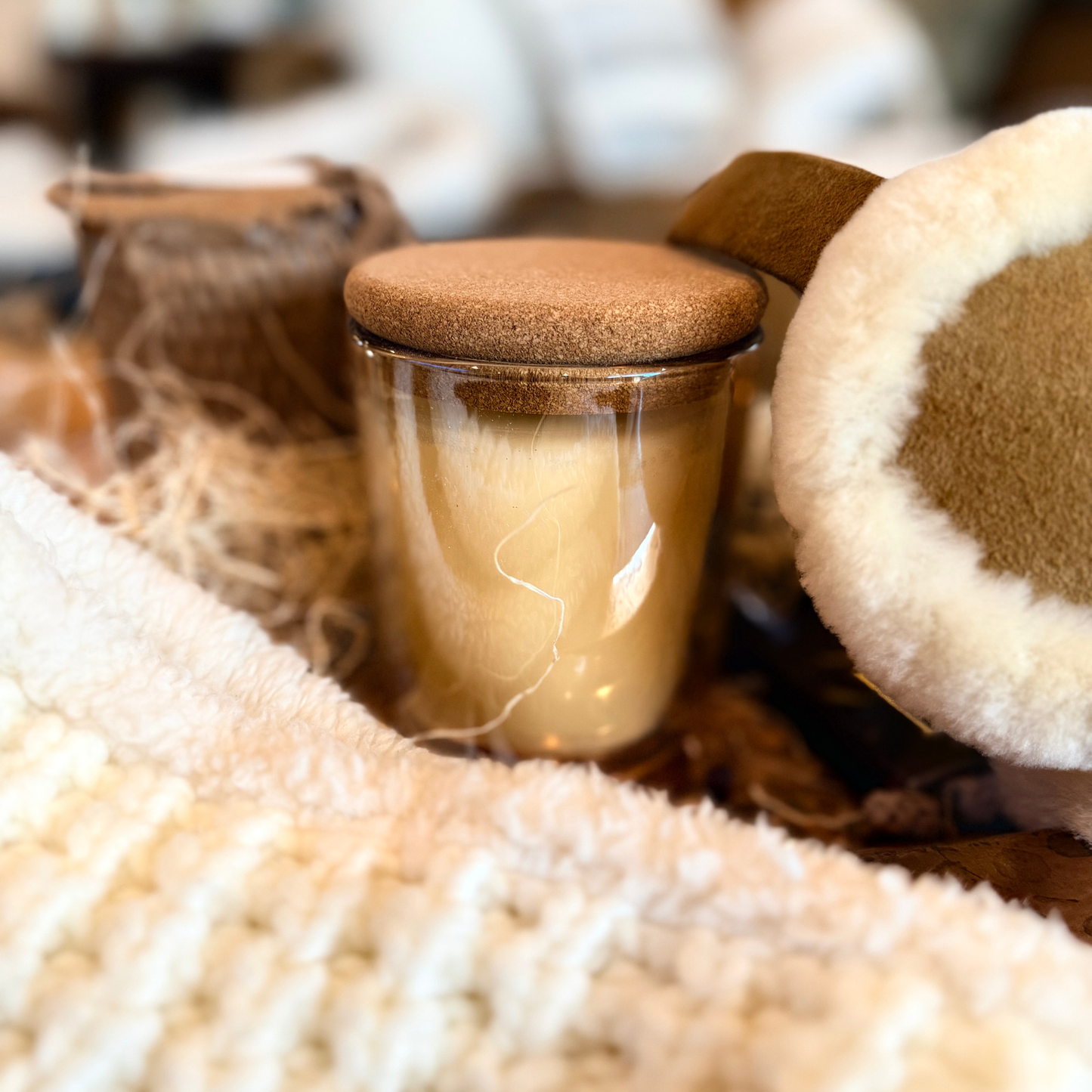 Embervine fruity amber candle with cashmere plum and gin accord scent profile